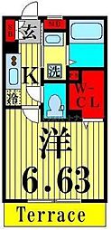 グランデヴィクトワール 1Kの間取図画像