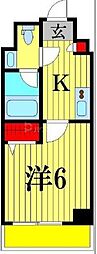 リライア東京イーストレジデンス 1Kの間取図画像