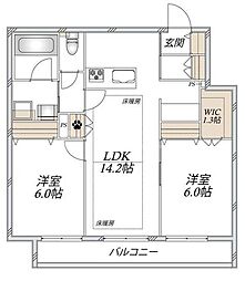 葛飾区青戸8丁目マンション 2LDKの間取図画像