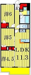 アンビシャス青砥 3LDKの間取図画像