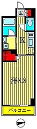 CIELBLEU 1Kの間取図画像