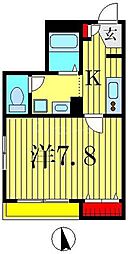 メゾン・フェニックスA 1Kの間取図画像