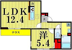 エクセル3 1LDKの間取図画像