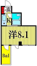ダイアパレス亀有 1Kの間取図画像