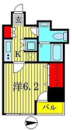 レオーネ金町 1Kの間取図画像