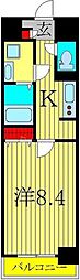 グランシャリオ 1Kの間取図画像