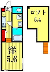 LOFT AOI 1Kの間取図画像