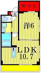 クランカナイ2 1LDKの間取図画像