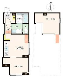 LOFTRIA Kameari 1LDKの間取図画像