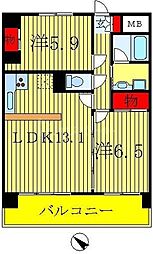 KS.ウィンヒルズ 2LDKの間取図画像