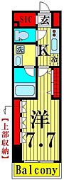 フュージョナル北綾瀬 1Kの間取図画像