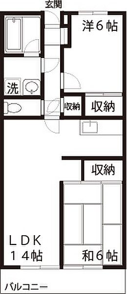 ビューティフルプラザ 107｜東京都福生市南田園２丁目(賃貸マンション2LDK・1階・57.12㎡)の写真 その2