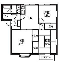 ファミーユスピカA 3DKの間取図画像
