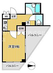 ラヴィール豊玉 ワンルームの間取図画像