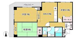 ファミーユ豊玉 3DKの間取図画像