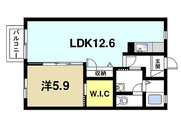 奈良県奈良市七条1丁目(賃貸アパート1LDK・2階・44.33㎡)の写真 その2