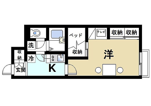 奈良県奈良市東九条町(賃貸アパート1K・1階・23.60㎡)の写真 その2