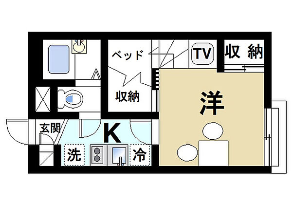 レオパレスエスペランサ ｜京都府相楽郡精華町桜が丘1丁目(賃貸アパート1K・1階・19.87㎡)の写真 その2