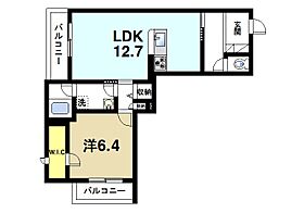 奈良県奈良市学園北1丁目（賃貸マンション1LDK・2階・50.81㎡） その1