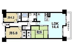 奈良県奈良市紀寺町（賃貸マンション3LDK・2階・67.87㎡） その2