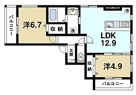 アイメゾン誓願寺  ｜ 京都府木津川市木津宮ノ堀（賃貸アパート2LDK・3階・56.87㎡） その2