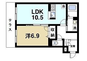 奈良県奈良市築地之内町（賃貸マンション1LDK・1階・45.31㎡） その2