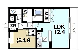 奈良県奈良市宝来町（賃貸マンション1LDK・1階・41.25㎡） その2