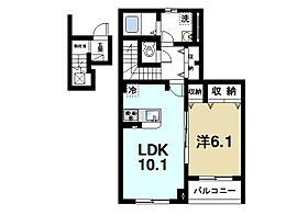 奈良県奈良市西九条町2丁目3-5（賃貸アパート1LDK・2階・45.41㎡） その2