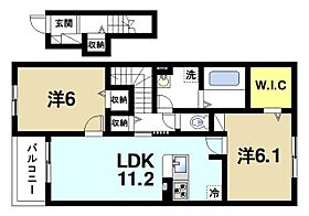 ソレアード泉川C  ｜ 京都府木津川市加茂町里宇留志（賃貸アパート2LDK・2階・59.09㎡） その2