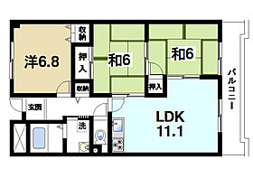 奈良県奈良市西大寺新町1丁目（賃貸マンション3LDK・2階・65.06㎡） その2