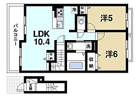 リバーヒルＴ.  ｜ 奈良県桜井市大字桜井（賃貸アパート2LDK・2階・57.55㎡） その2