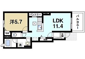 シエルブルーII  ｜ 奈良県天理市櫟本町（賃貸アパート1LDK・1階・45.77㎡） その2