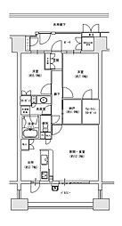 さやま池公園アーバンコンフォート 2SLDKの間取図画像