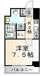 ドルチェ日暮里弐番館 1Kの間取図画像