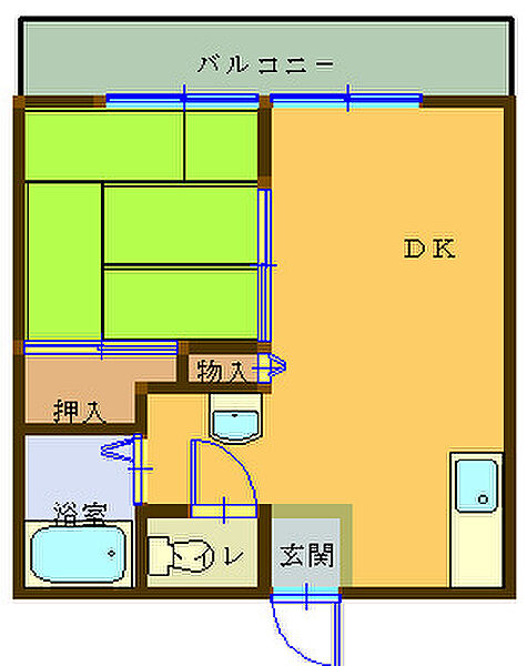 神谷ハイツ 201｜和歌山県海南市黒江(賃貸アパート1DK・2階・30.90㎡)の写真 その2