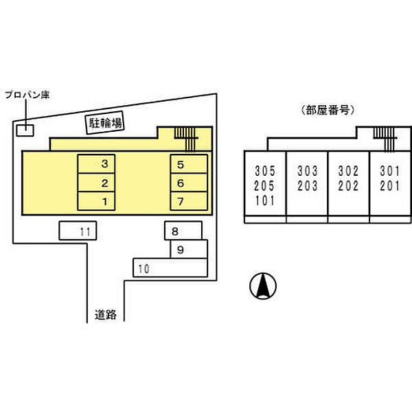 エステート高砂 101｜和歌山県和歌山市中之島(賃貸マンション2LDK・1階・50.41㎡)の写真 その3