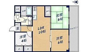 大阪府東大阪市中新開１丁目2番19号（賃貸マンション3LDK・4階・59.48㎡） その2