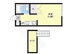 奥野 ワンルームの間取図画像
