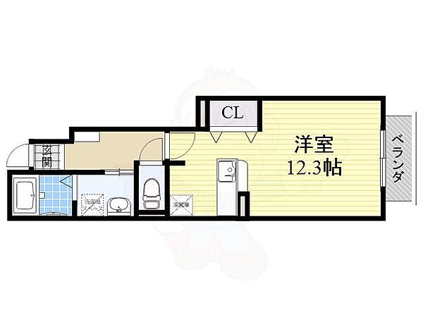 大阪府東大阪市岩田町５丁目(賃貸アパート1R・1階・33.15㎡)の写真 その2