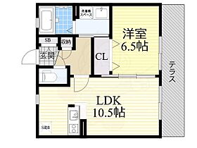 大阪府東大阪市稲葉２丁目（賃貸アパート1LDK・1階・39.39㎡） その2