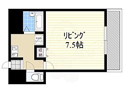 フレックス花園 1Kの間取図画像