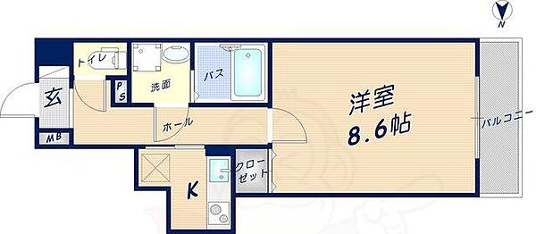 大阪府東大阪市荒本新町(賃貸マンション1K・5階・31.04㎡)の写真 その2