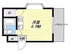 ハイム旭町 ワンルームの間取図画像