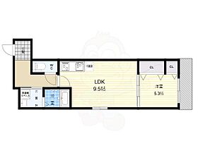 大阪府東大阪市東山町（賃貸アパート1LDK・1階・38.20㎡） その2