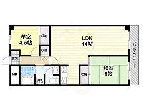 第2東大阪村橋マンション  ｜ 大阪府東大阪市横小路町５丁目2番25号（賃貸マンション2LDK・2階・56.00㎡） その2