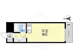 フローラルハイツ ワンルームの間取図画像