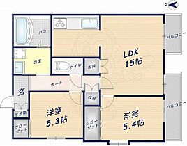 大阪府東大阪市岩田町３丁目3番31号（賃貸アパート2LDK・2階・62.00㎡） その2