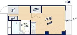 ラフォーレ下六万寺 ワンルームの間取図画像