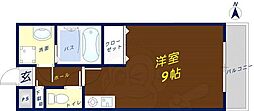 サニーヴィラジェミー ワンルームの間取図画像