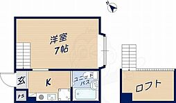 ビスタ・山手 1Kの間取図画像